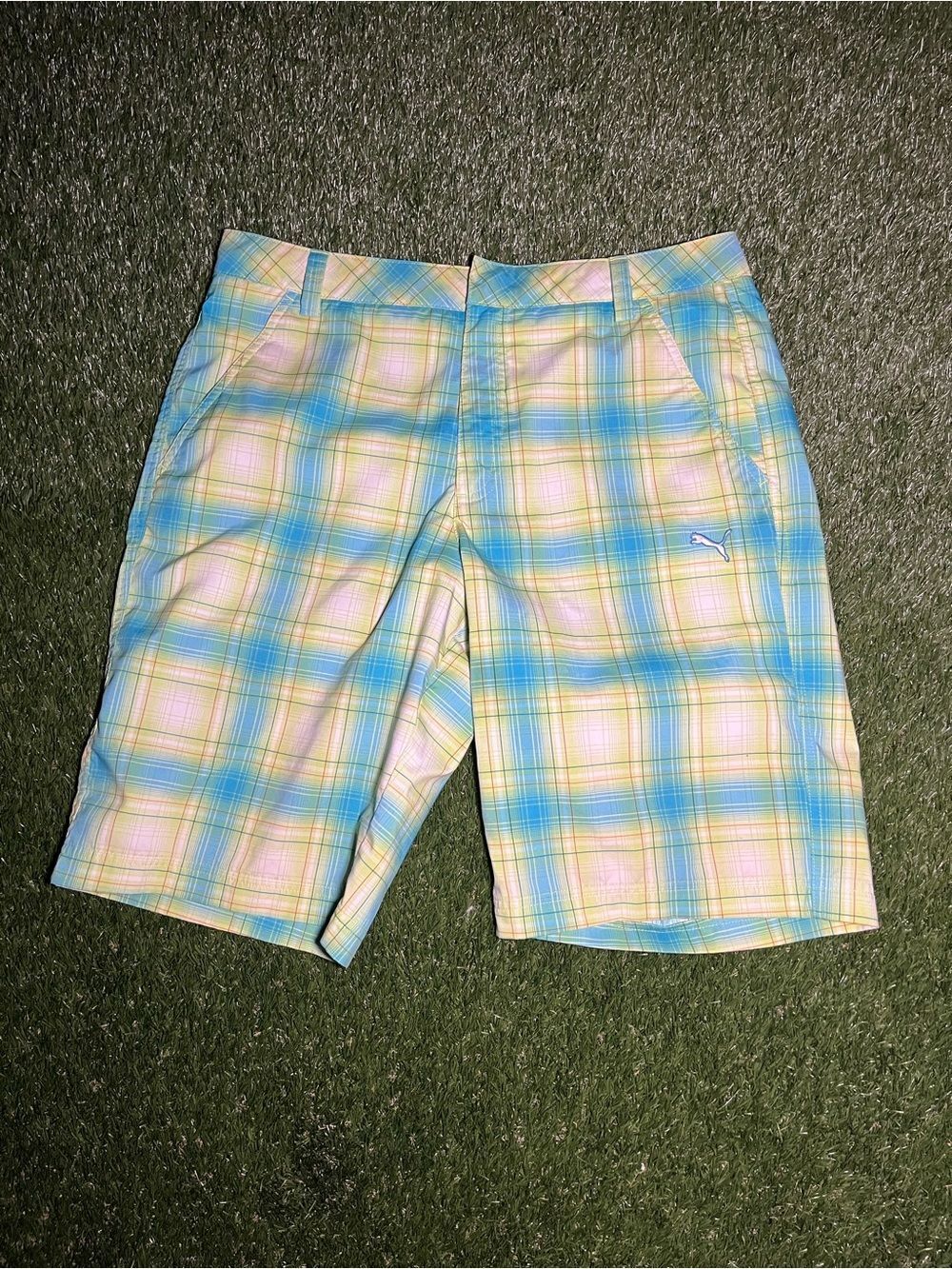 Puma Pastel Plaid Shorts - Men’s Size 32
